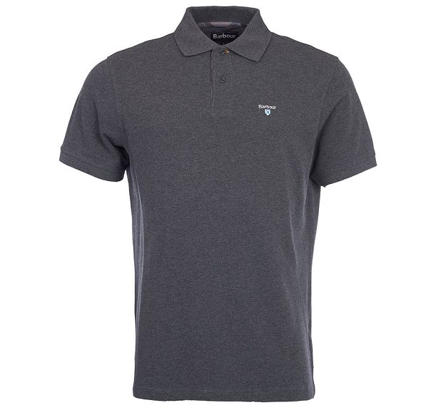 Barbour Tartan Pique Polo Shirt γκρι | BABO88161