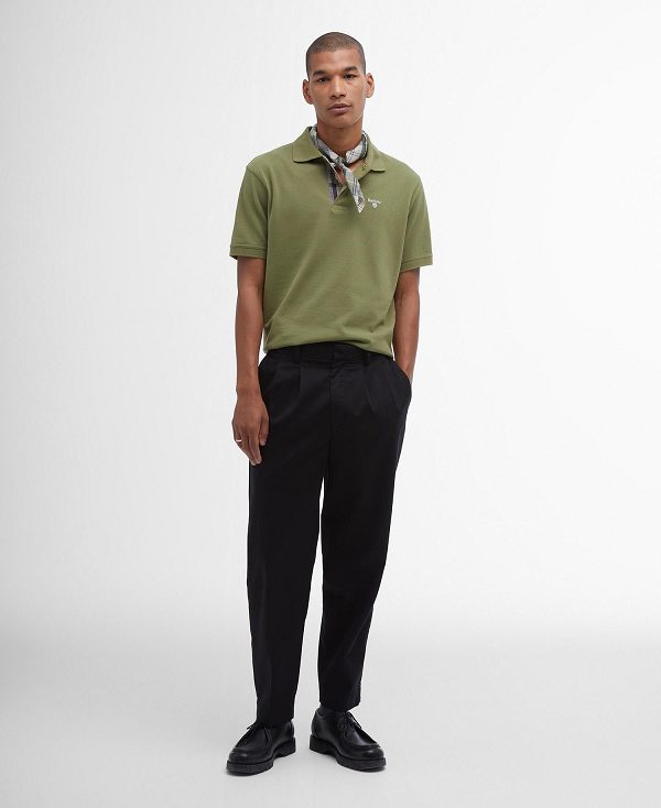 Barbour Tartan Pique Polo Shirt μπορντο | BABO88129