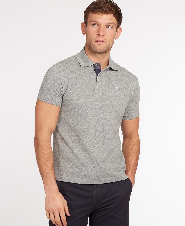 Barbour Tartan Pique Polo Shirt μαυρα | BABO88135