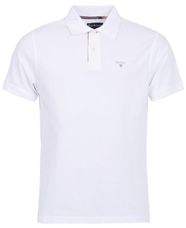 Barbour Tartan Pique Polo Shirt ασπρα | BABO88152