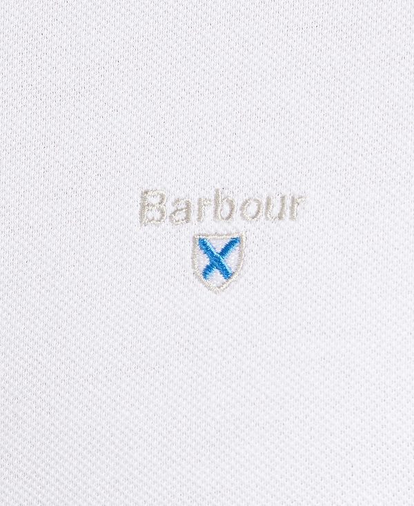 Barbour Tartan Pique Polo Shirt ασπρα | BABO88152