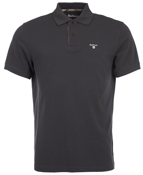 Barbour Tartan Pique Polo Shirt βαθυ μπλε | BABO88165