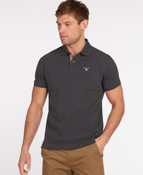 Barbour Tartan Pique Polo Shirt βαθυ μπλε | BABO88165