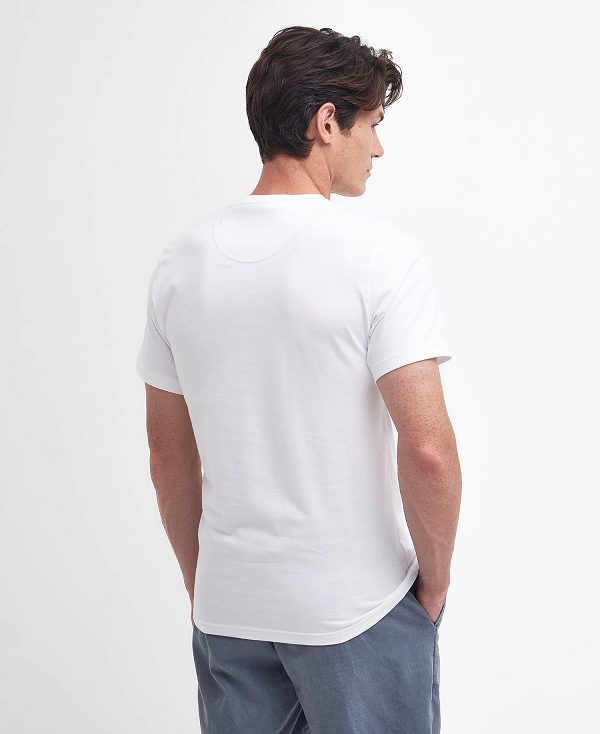 Barbour Tayside T-shirt ασπρα | BABO88321