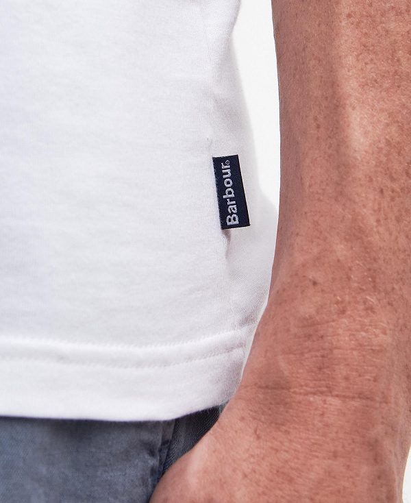 Barbour Tayside T-shirt ασπρα | BABO88321