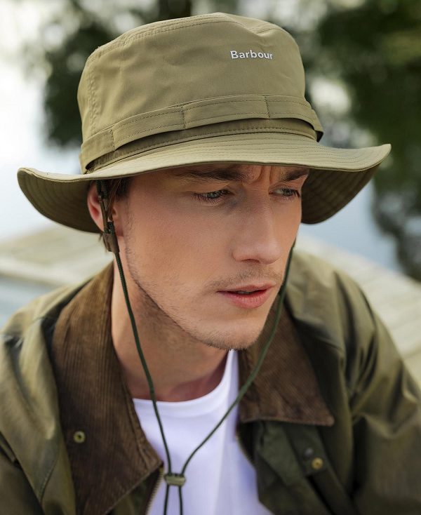 Barbour Teesdale Showerproof Bucket Hat πρασινο | BABO88973