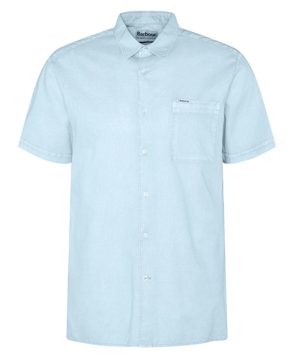 Barbour Terra Dye Regular Short-sleeved Shirt μπλε | BABO87767