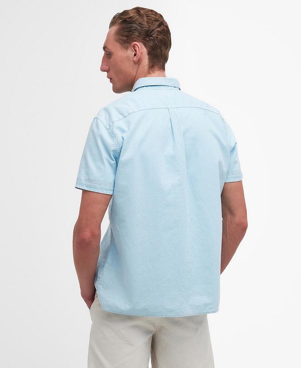 Barbour Terra Dye Regular Short-sleeved Shirt μπλε | BABO87767