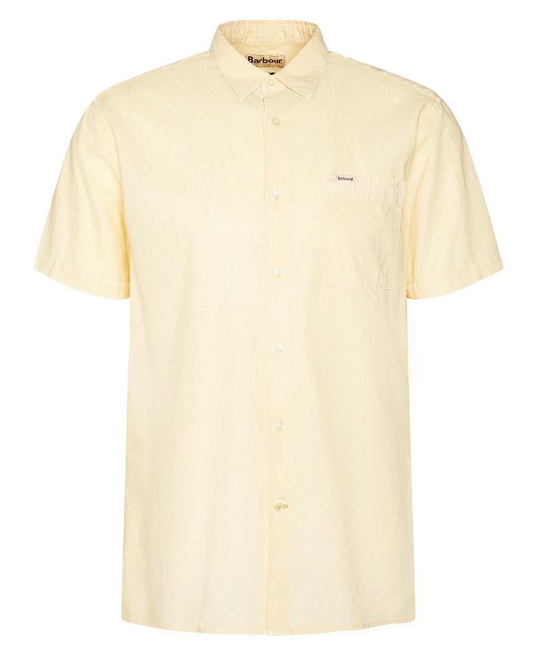 Barbour Terra Dye Regular Short-sleeved Shirt κίτρινα | BABO87783