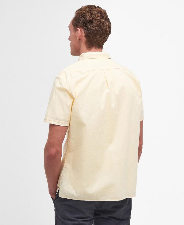 Barbour Terra Dye Regular Short-sleeved Shirt κίτρινα | BABO87783