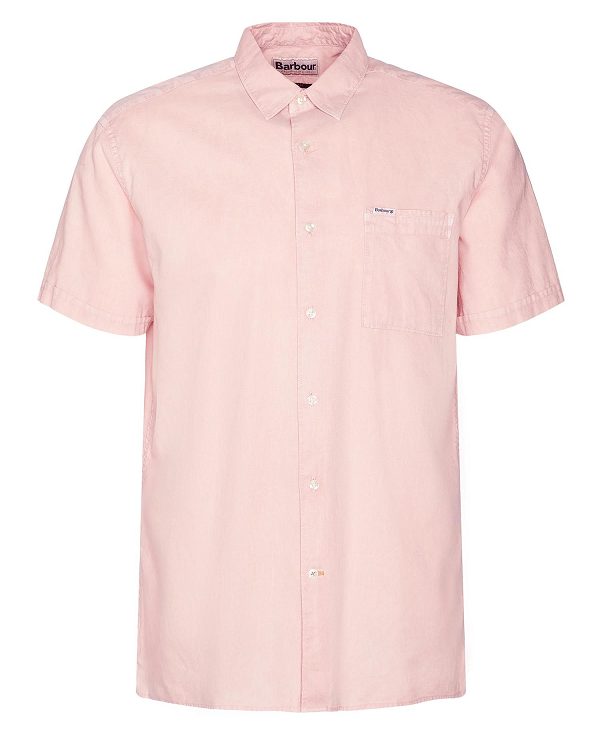 Barbour Terra Dye Regular Short-sleeved Shirt ροζ | BABO87786