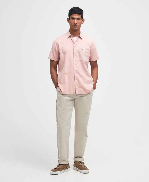 Barbour Terra Dye Regular Short-sleeved Shirt ροζ | BABO87786