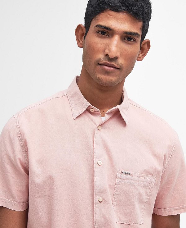 Barbour Terra Dye Regular Short-sleeved Shirt ροζ | BABO87786