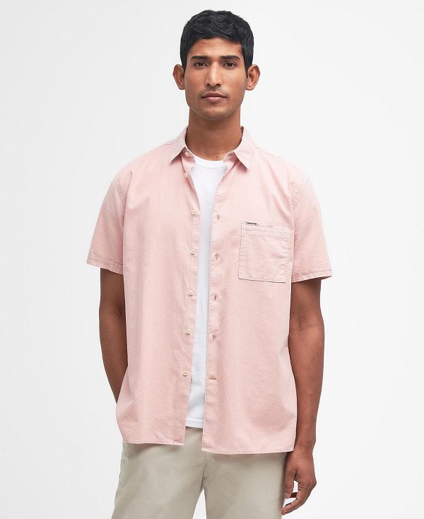 Barbour Terra Dye Regular Short-sleeved Shirt ροζ | BABO87786