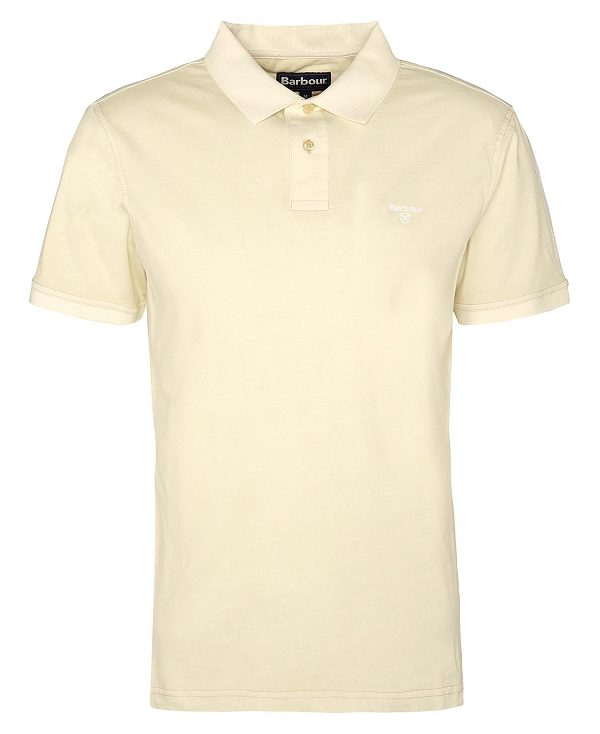 Barbour Terra Dye Short-sleeved Polo Shirt κίτρινα | BABO88168