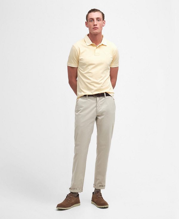Barbour Terra Dye Short-sleeved Polo Shirt κίτρινα | BABO88168