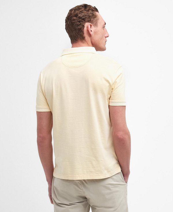 Barbour Terra Dye Short-sleeved Polo Shirt κίτρινα | BABO88168