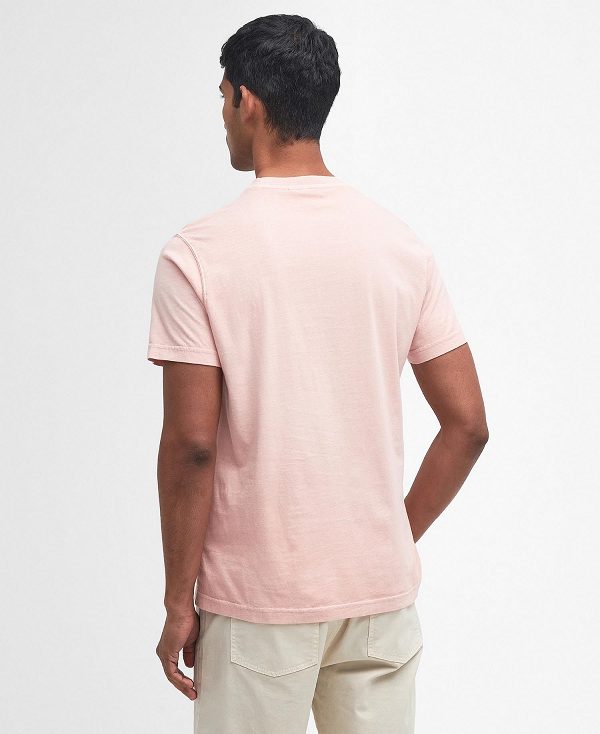 Barbour Terra Dye T-shirt ροζ ασπρα | BABO88340