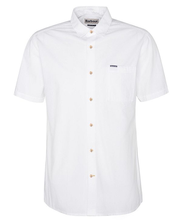 Barbour Thermond Regular Short-sleeved Shirt ασπρα | BABO87766
