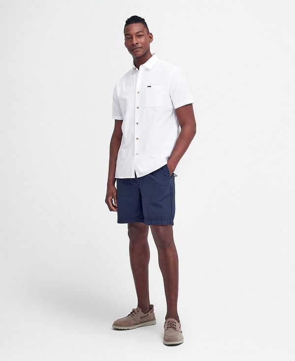Barbour Thermond Regular Short-sleeved Shirt ασπρα | BABO87766