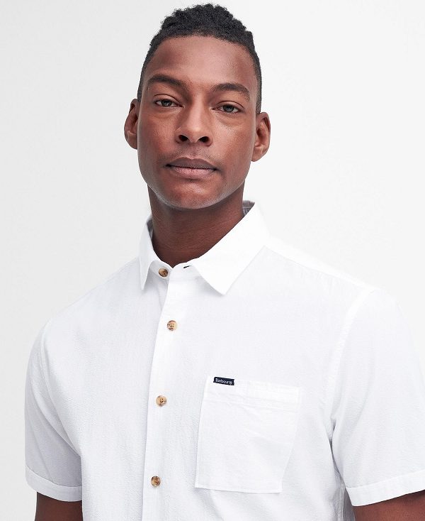 Barbour Thermond Regular Short-sleeved Shirt ασπρα | BABO87766
