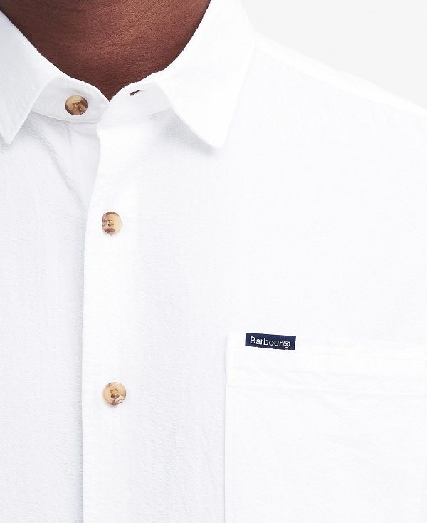 Barbour Thermond Regular Short-sleeved Shirt ασπρα | BABO87766