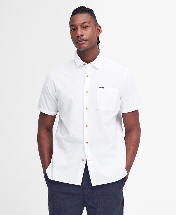 Barbour Thermond Regular Short-sleeved Shirt ασπρα | BABO87766