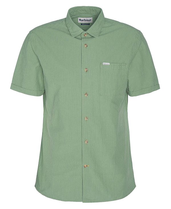Barbour Thermond Regular Short-sleeved Shirt πρασινο | BABO87781