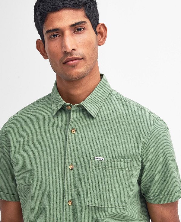 Barbour Thermond Regular Short-sleeved Shirt πρασινο | BABO87781