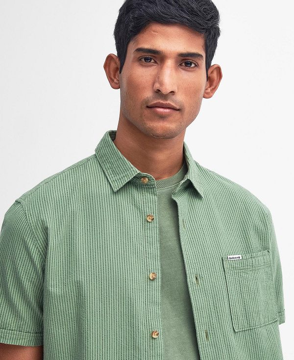 Barbour Thermond Regular Short-sleeved Shirt πρασινο | BABO87781