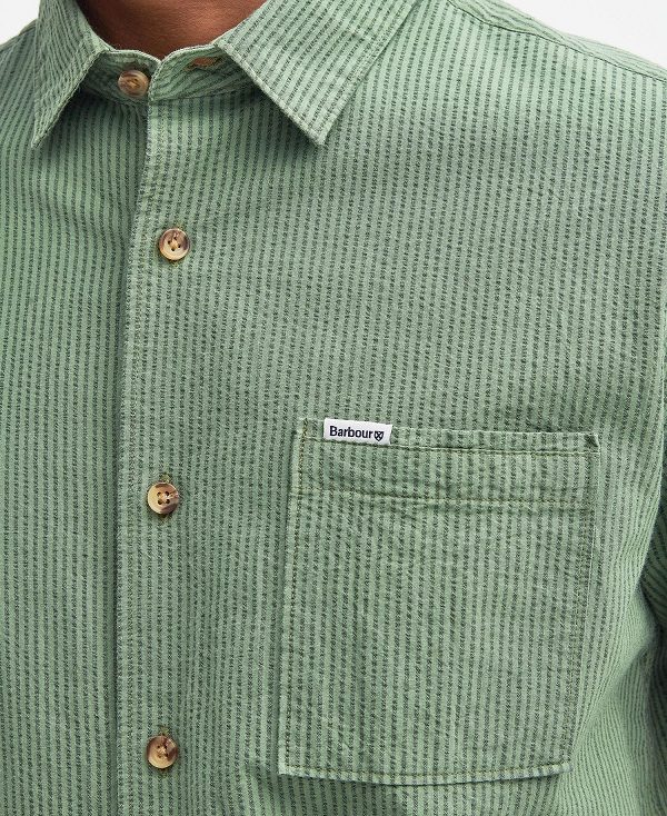 Barbour Thermond Regular Short-sleeved Shirt πρασινο | BABO87781