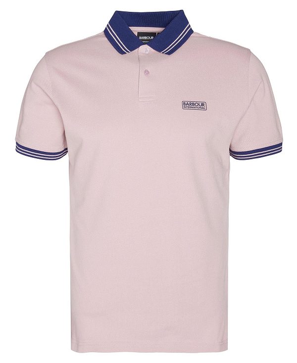 Barbour Tracker Short-sleeved Polo Shirt ροζ | BABO88188