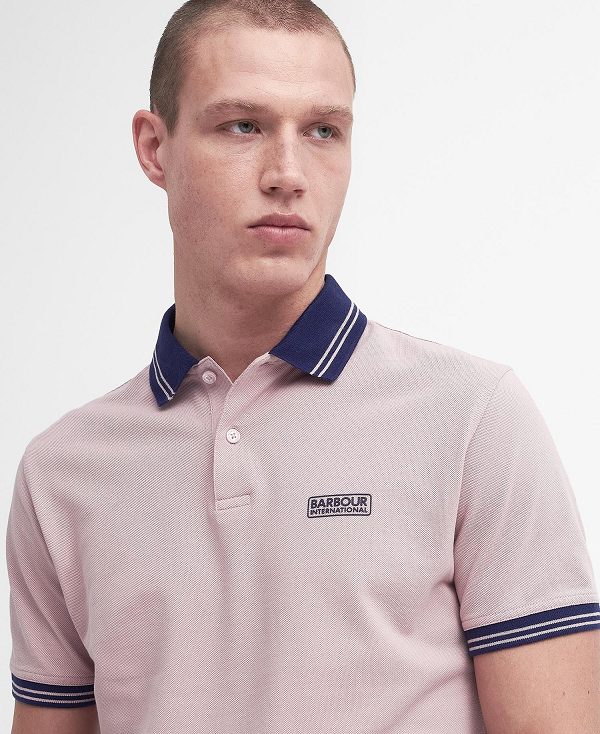 Barbour Tracker Short-sleeved Polo Shirt ροζ | BABO88188
