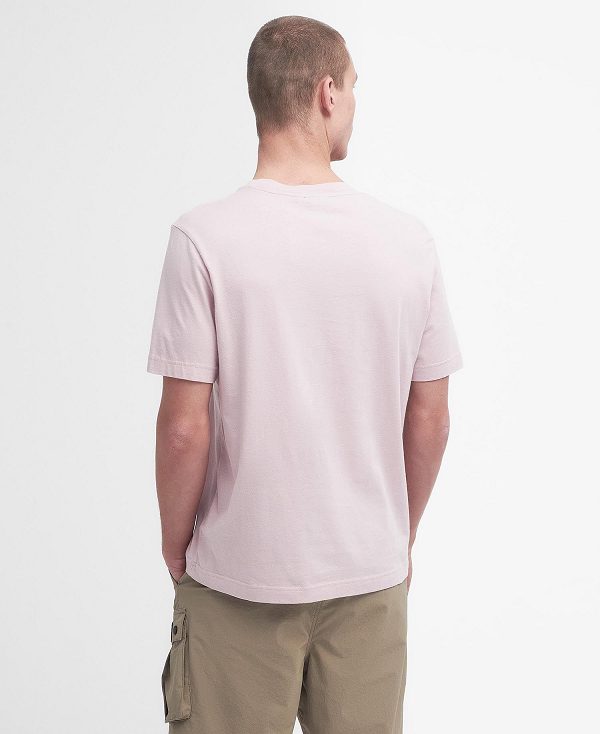 Barbour Triptych Graphic T-shirt ροζ | BABO88366