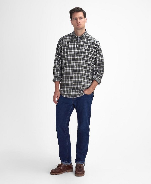 Barbour Turville Regular Long-sleeved Shirt πρασινο | BABO87894