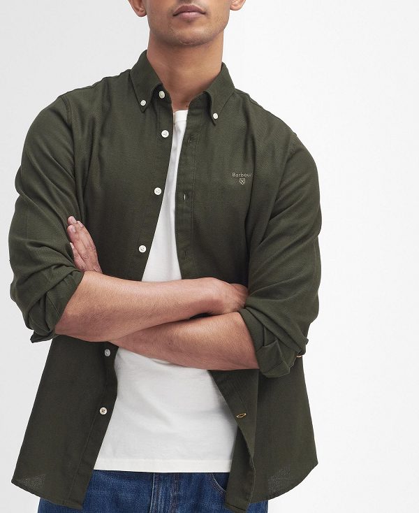 Barbour Twillbridge Tailored Long-sleeved Shirt ασπρα | BABO87588
