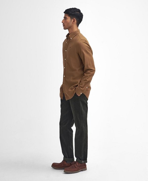 Barbour Twillbridge Tailored Long-sleeved Shirt Μπεζ | BABO87879