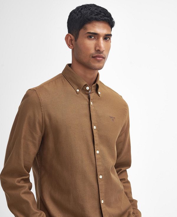 Barbour Twillbridge Tailored Long-sleeved Shirt Μπεζ | BABO87879