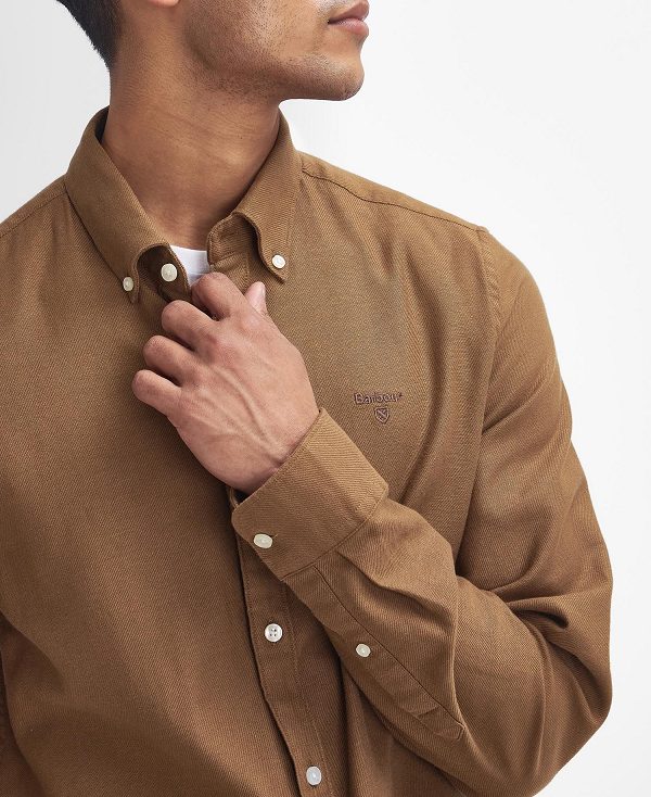Barbour Twillbridge Tailored Long-sleeved Shirt Μπεζ | BABO87879