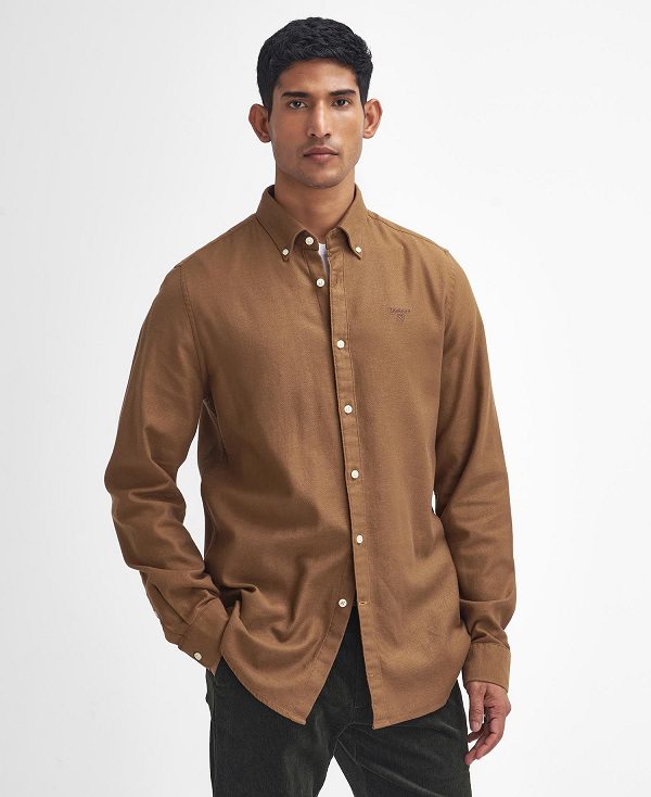 Barbour Twillbridge Tailored Long-sleeved Shirt Μπεζ | BABO87879
