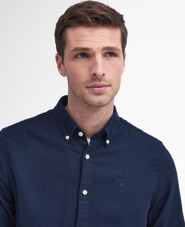 Barbour Twillbridge Tailored Long-sleeved Shirt σκουρο μπλε | BABO87880
