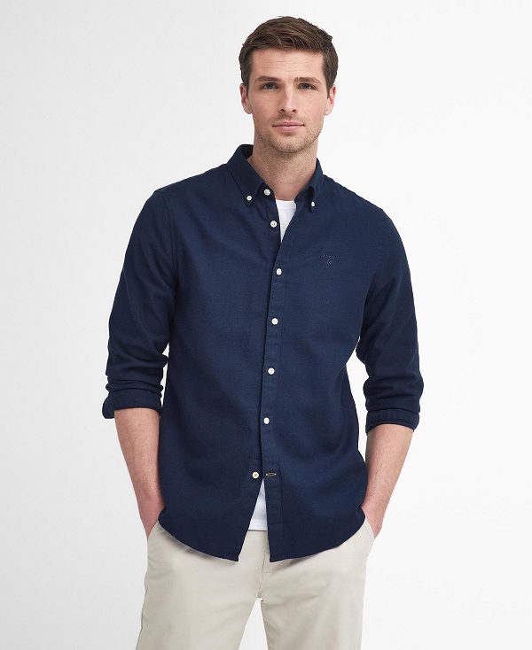 Barbour Twillbridge Tailored Long-sleeved Shirt σκουρο μπλε | BABO87880