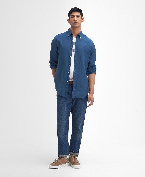 Barbour Twillbridge Tailored Long-sleeved Shirt σκουρο μπλε | BABO87881