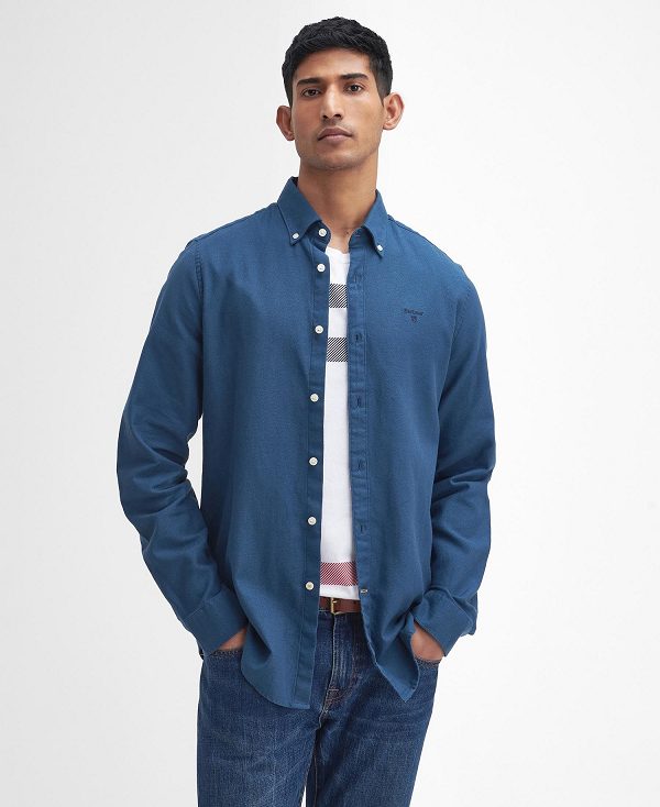Barbour Twillbridge Tailored Long-sleeved Shirt σκουρο μπλε | BABO87881
