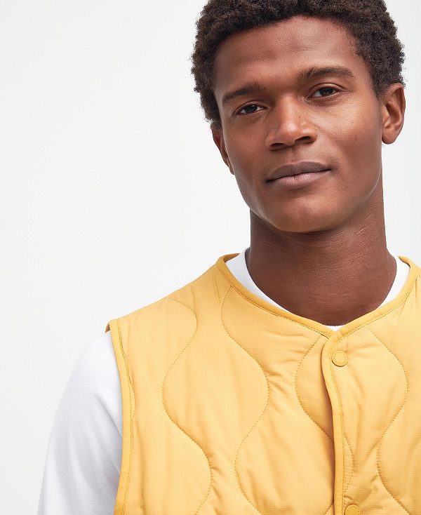 Barbour Utility Liddesdale Gilet πορτοκαλι χρυσο χρωμα | BABO87549