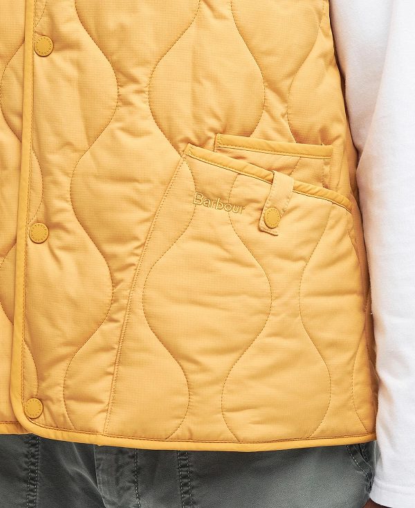 Barbour Utility Liddesdale Gilet πορτοκαλι χρυσο χρωμα | BABO87549
