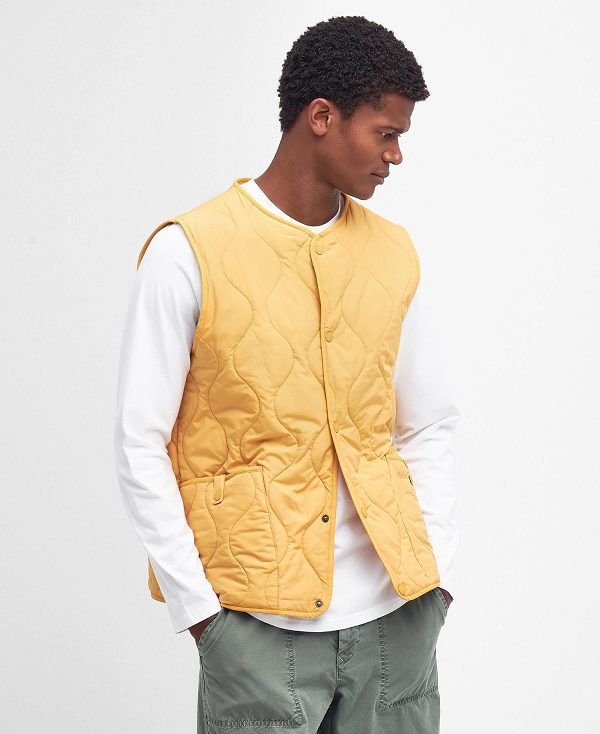 Barbour Utility Liddesdale Gilet πορτοκαλι χρυσο χρωμα | BABO87549