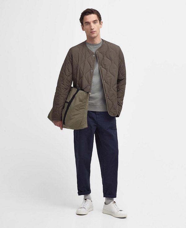 Barbour Utility Liddesdale Quilted Jacket πορτοκαλι χρυσο χρωμα | BABO87325