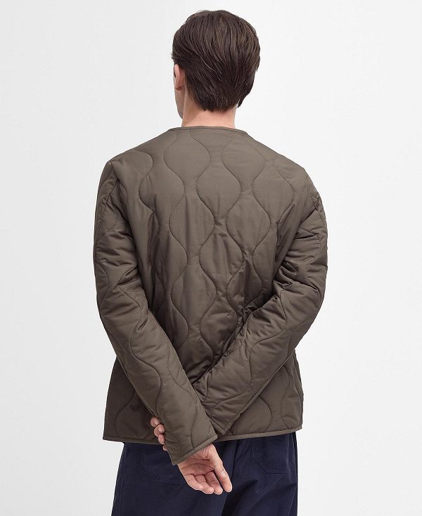 Barbour Utility Liddesdale Quilted Jacket πορτοκαλι χρυσο χρωμα | BABO87325