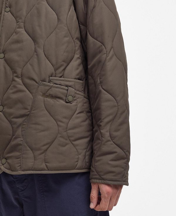 Barbour Utility Liddesdale Quilted Jacket πορτοκαλι χρυσο χρωμα | BABO87325
